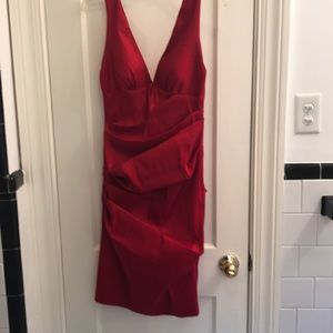 Red cocktail dress